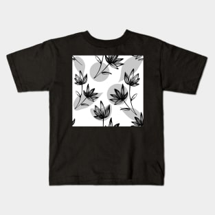 Hand drawn Floral Doodle Kids T-Shirt